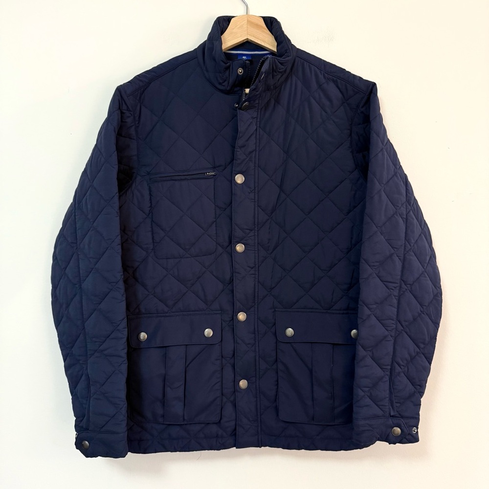 FootJoy FJ 1857 Navy Quilted Stretch Woven Zip Jacket